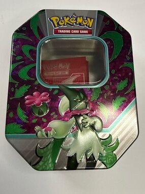 Pokémon Trading Card Game Tin - Green & Purple Serperior Art & 10 card sleeves